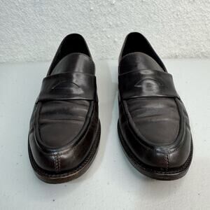 Cole Haan Rae Shoes Chocolate Brown Calf Leather Slip-On Penny Loafer Size 9 AA